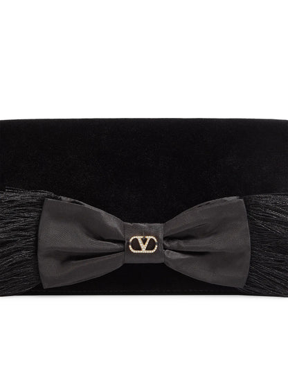 Valentino Garavani VLogo Signature Mini Velvet Shoulder Bag