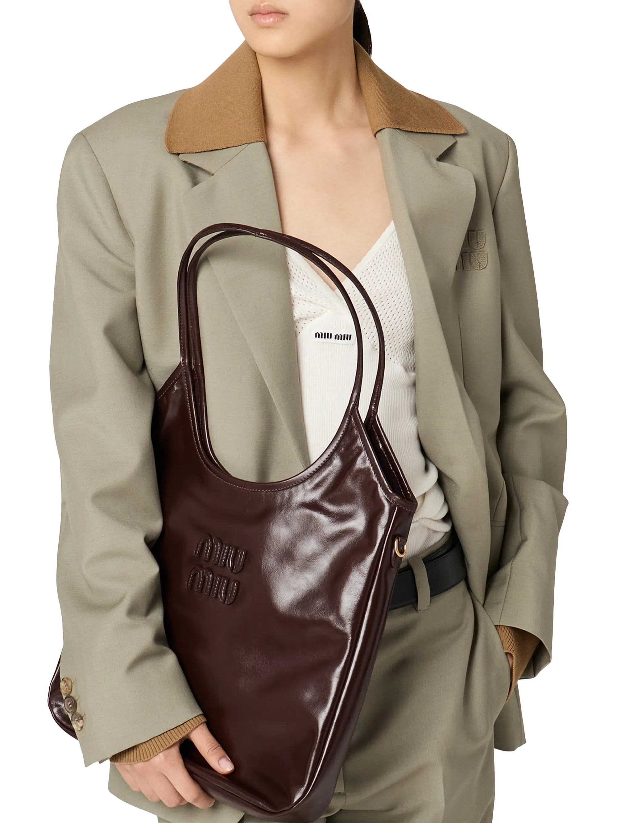 Miu Miu Ivy Leather Tote Bag