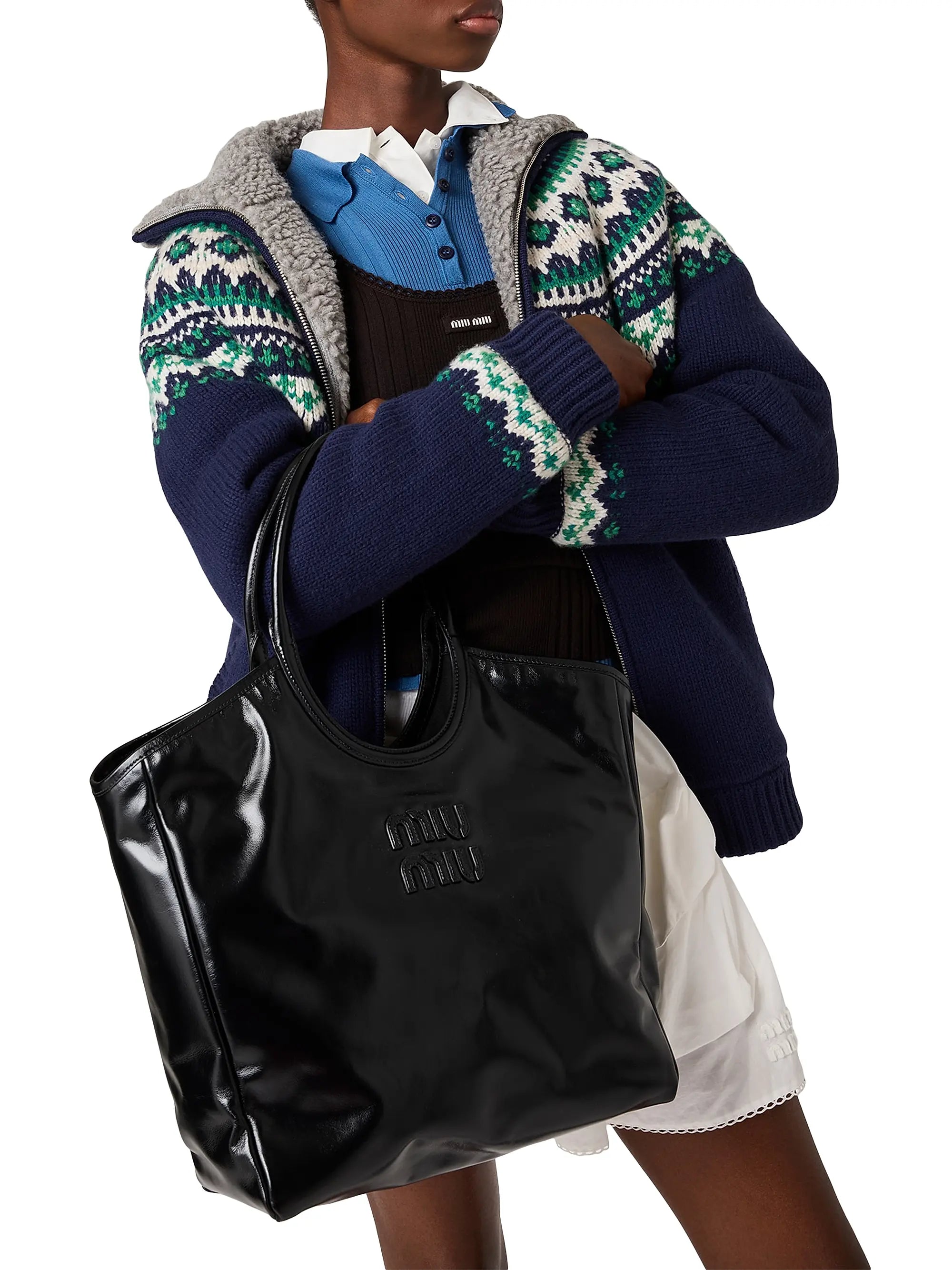 Miu Miu Ivy Leather Tote Bag