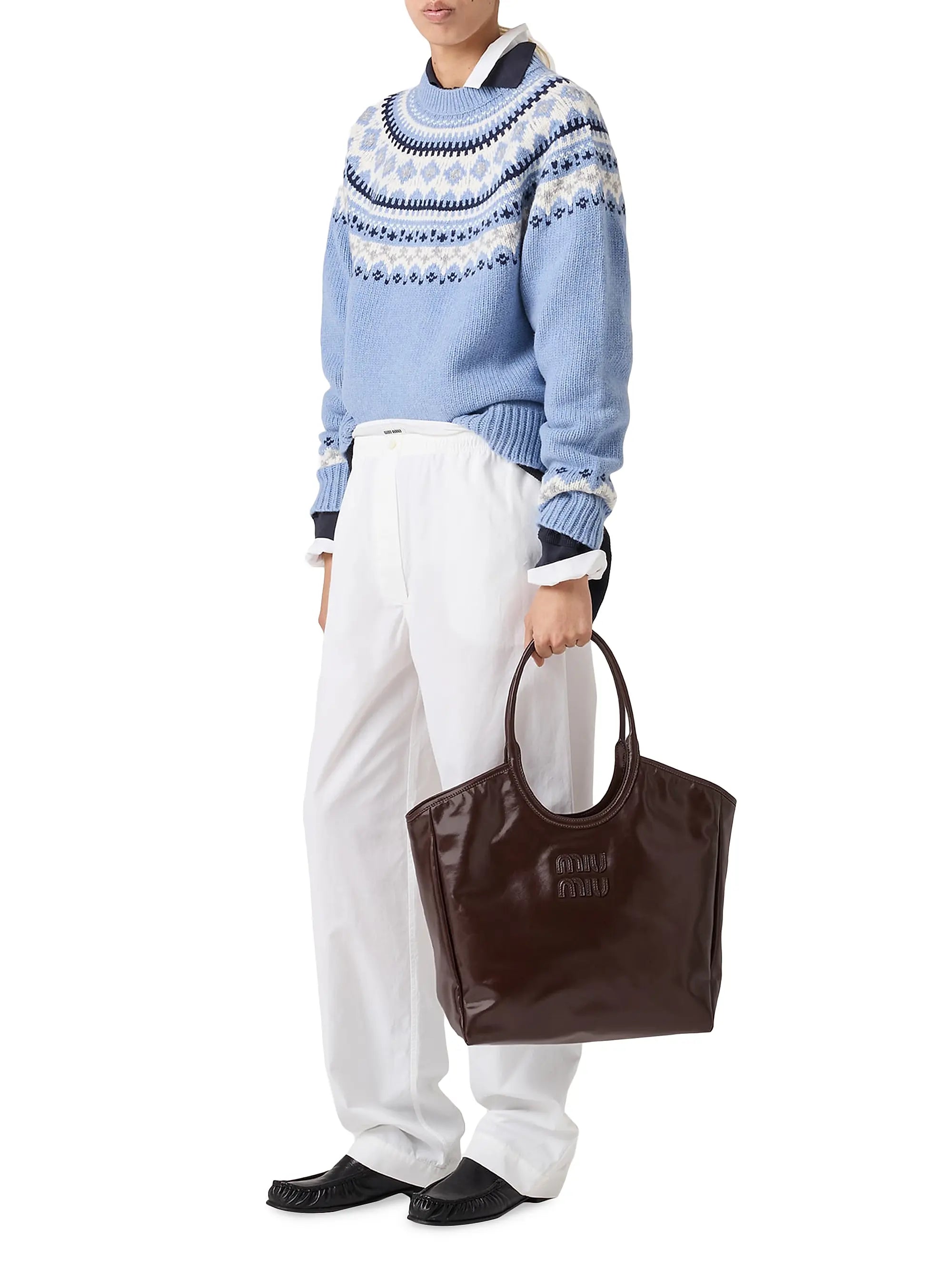 Miu Miu Ivy Leather Tote Bag
