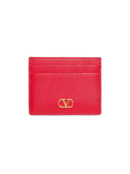 Valentino Garavani VLogo Signature Grainy Calfskin Card Holder