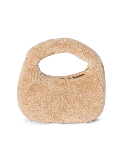 Miu Miu Wander Shearling Mini Top Handle Bag
