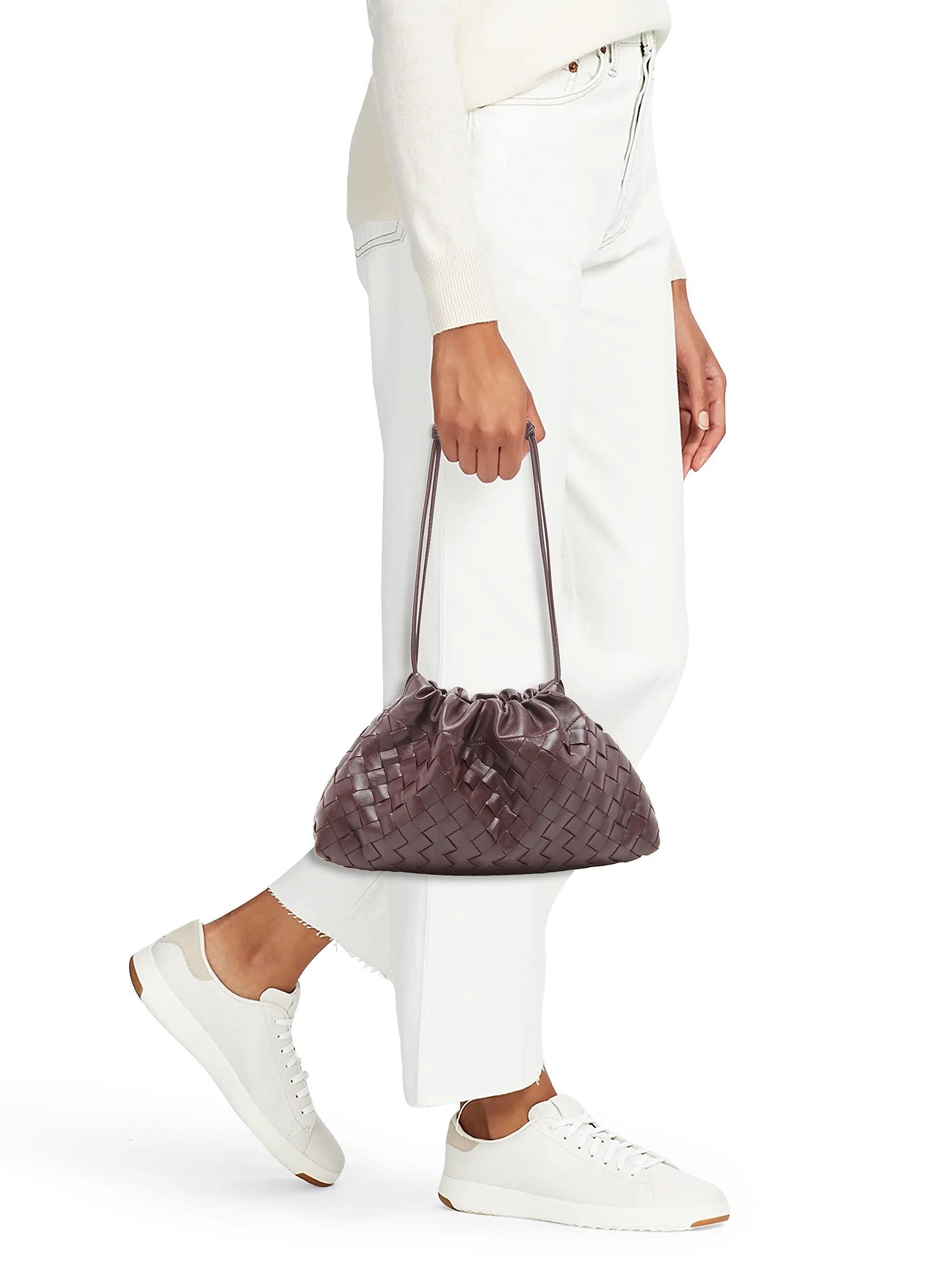 Bottega Veneta Dustbag Notte Intrecciato Leather Shoulder Bag
