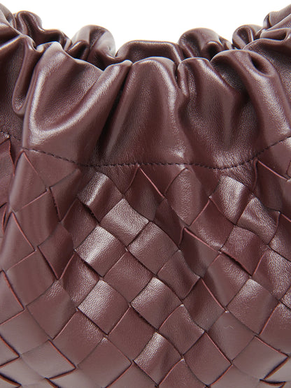 Bottega Veneta Dustbag Notte Intrecciato Leather Shoulder Bag