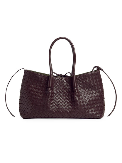 Bottega Veneta Medium Pinacoteca Reversible Intreciatto Leather Tote Bag