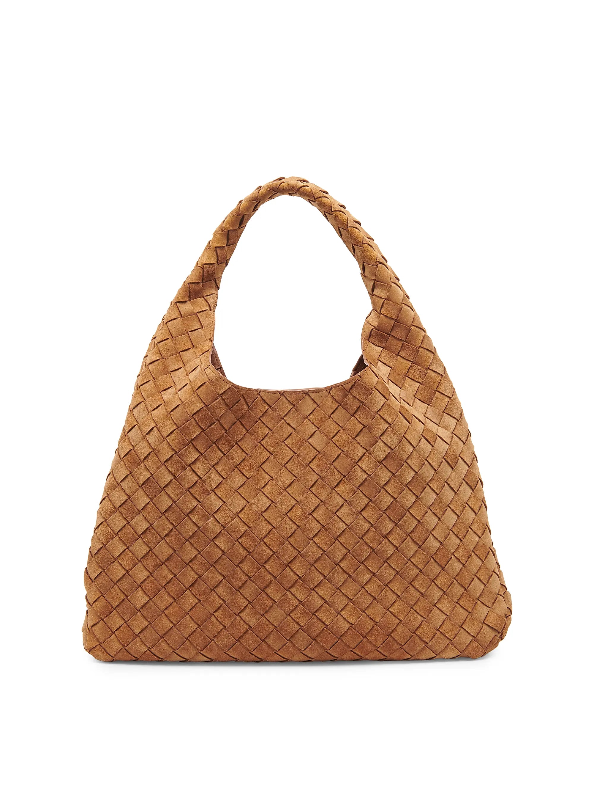 Bottega Veneta Large Campana Intrecciato Suede Shoulder Bag