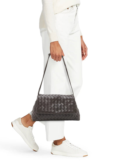 Bottega Veneta Giorno Intrecciato Leather Shoulder Bag