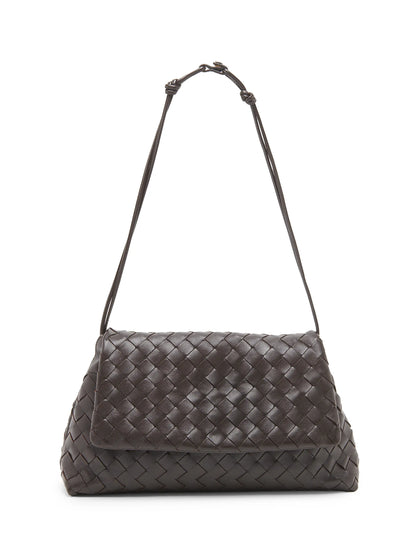 Bottega Veneta Giorno Intrecciato Leather Shoulder Bag