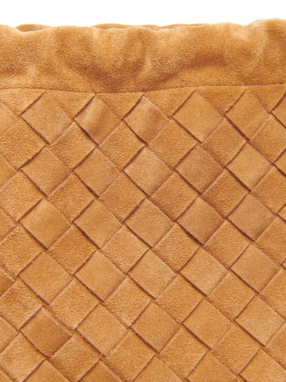 Bottega Veneta Medium Dustbag Intrecciato Suede Shoulder Bag