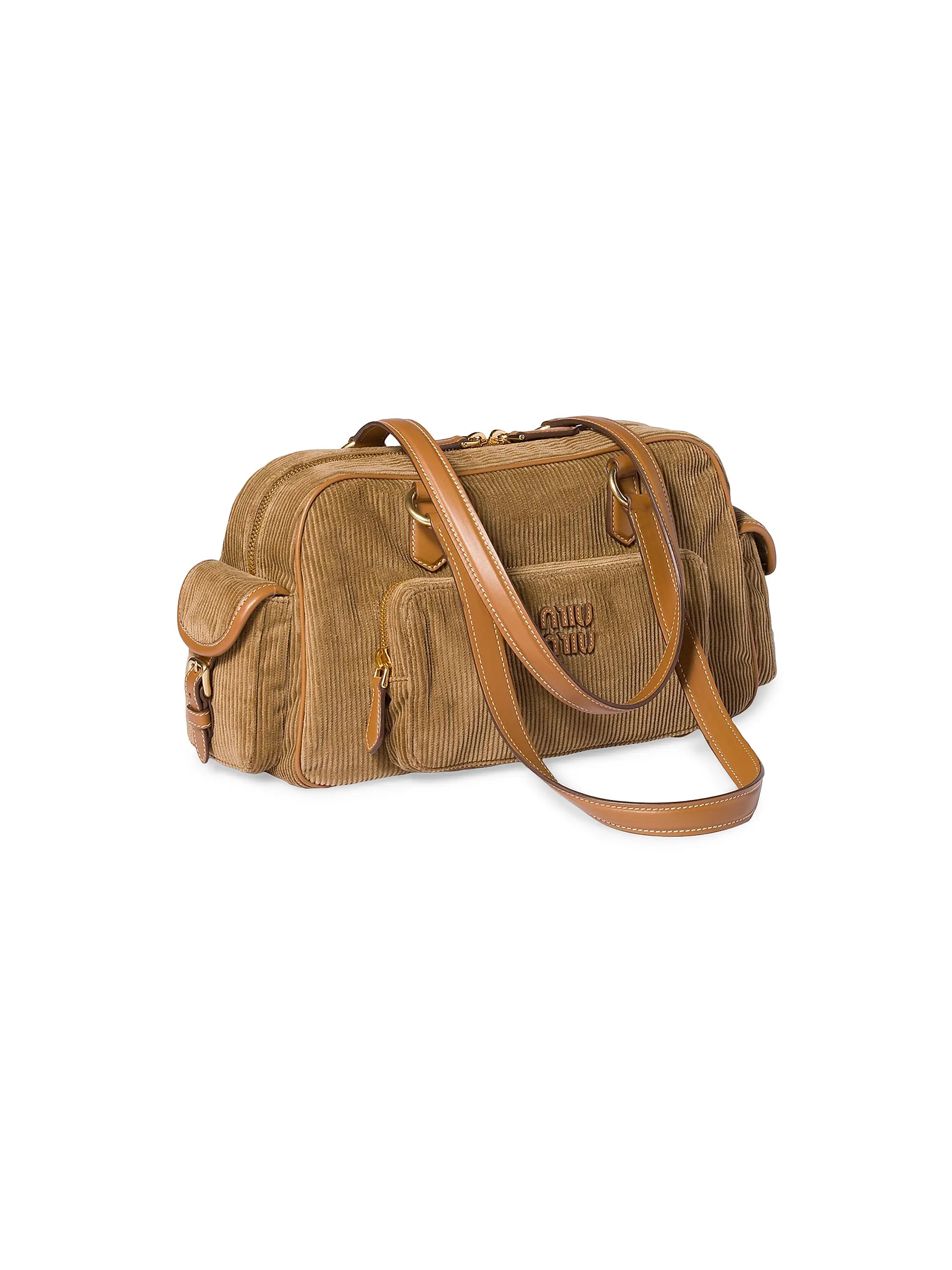 Miu Miu Corduroy Pocket Top Handle Bag