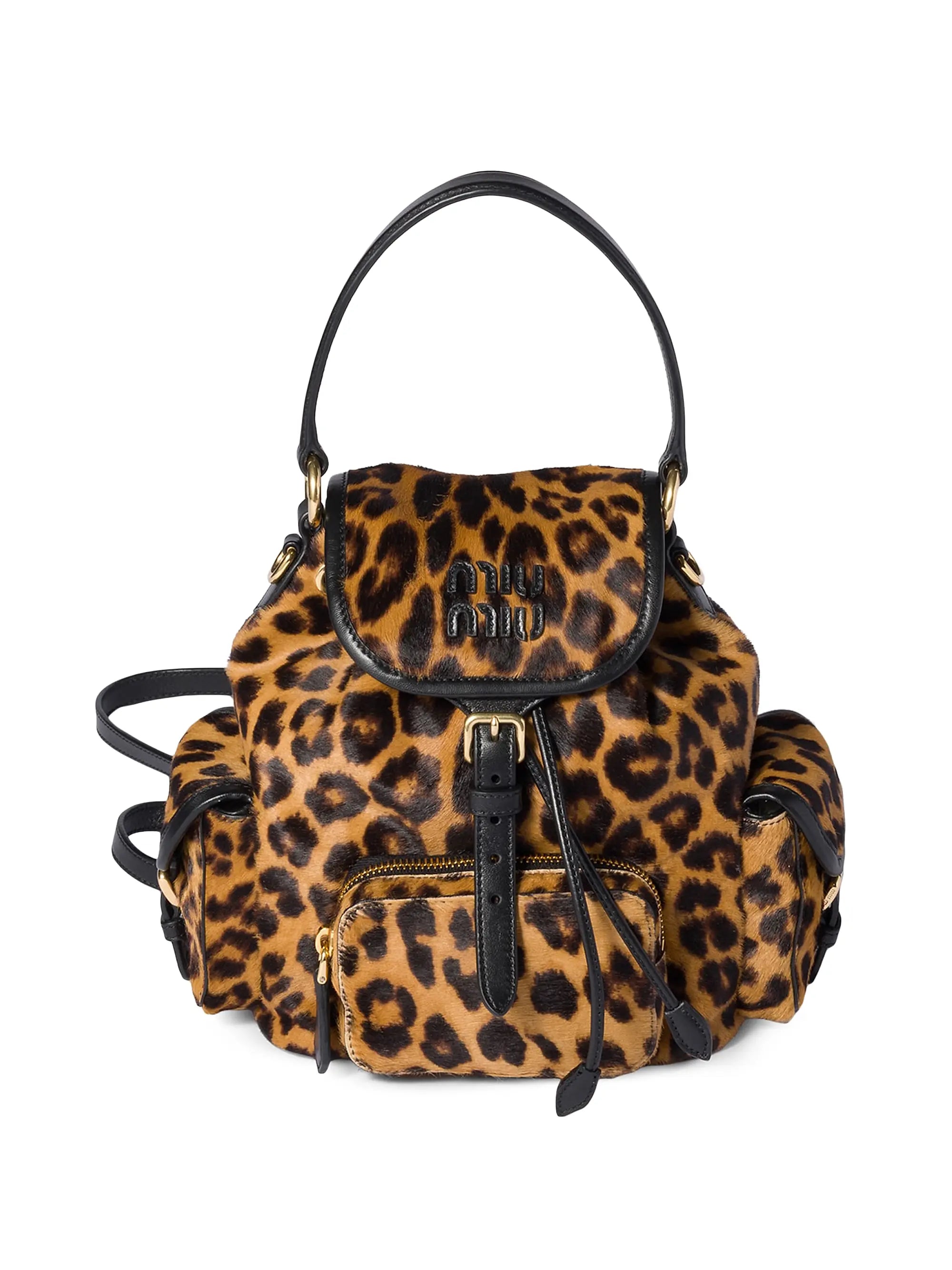 Miu Miu Calf Hair Leather Backpack