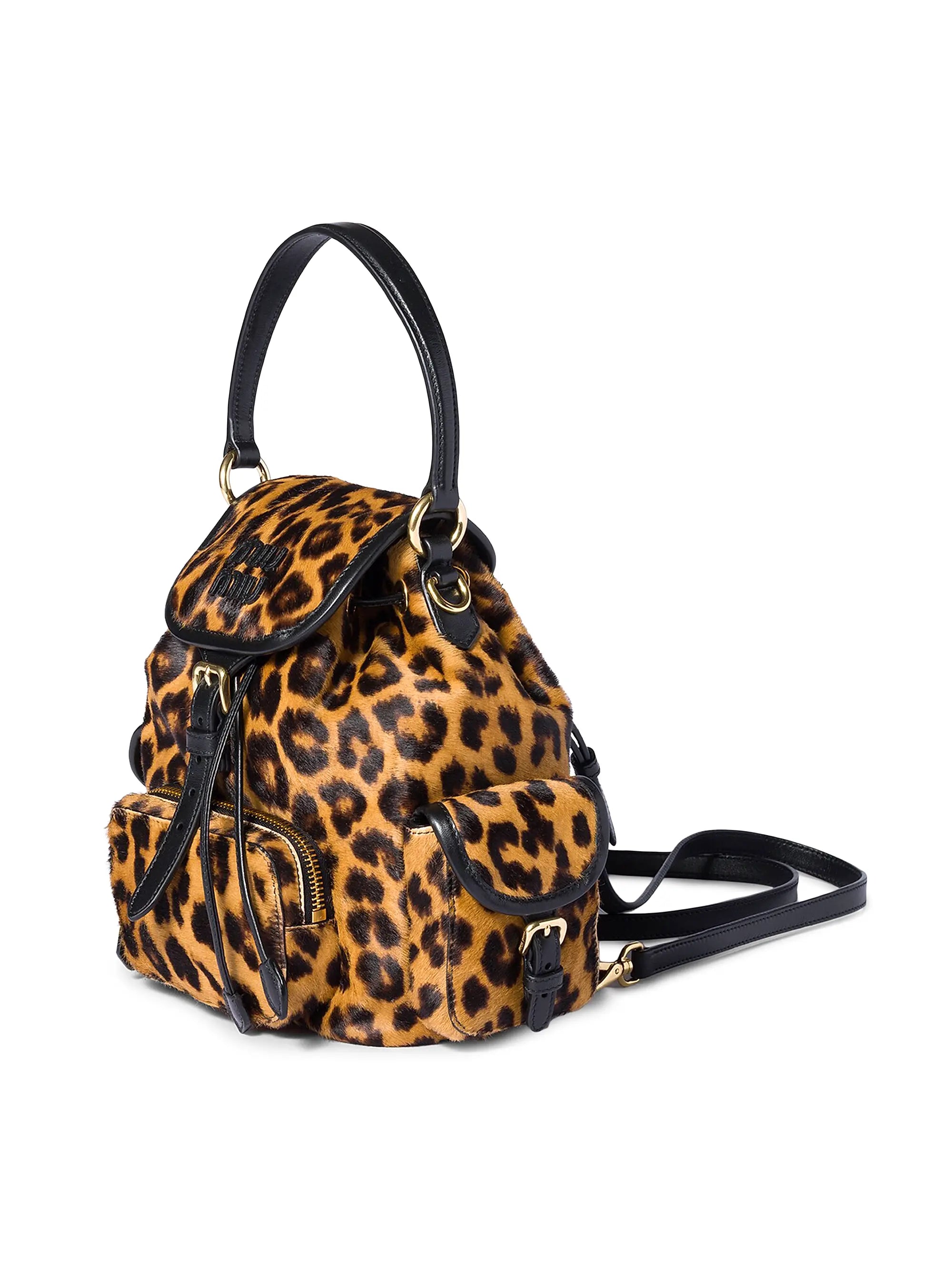 Miu Miu Calf Hair Leather Backpack