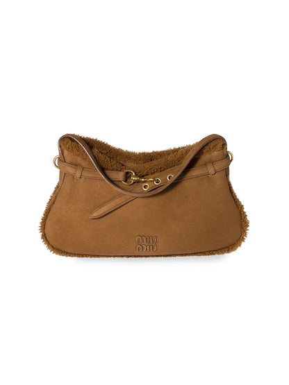 Miu Miu Aventure Shearling Shoulder Bag