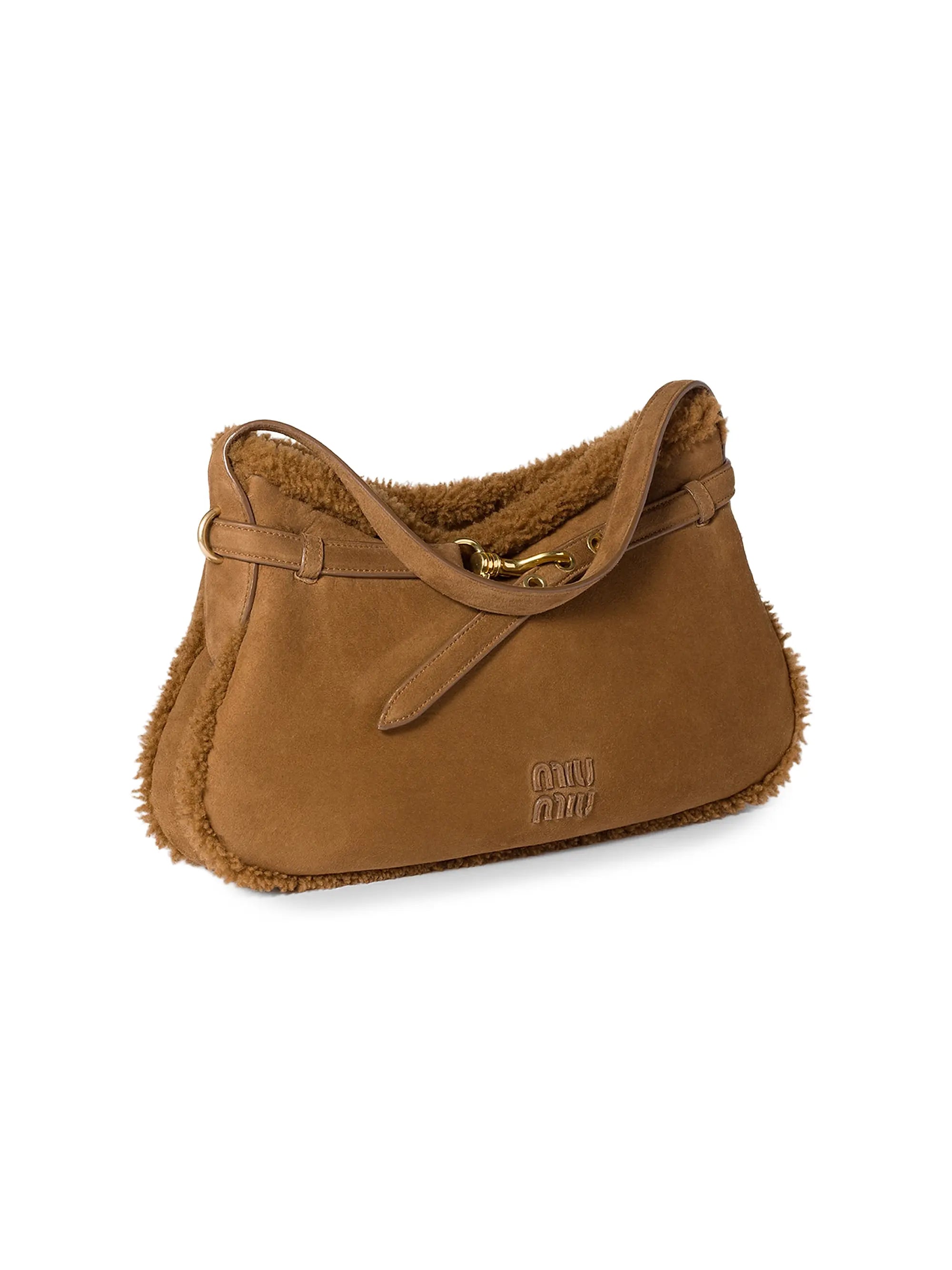 Miu Miu Aventure Shearling Shoulder Bag
