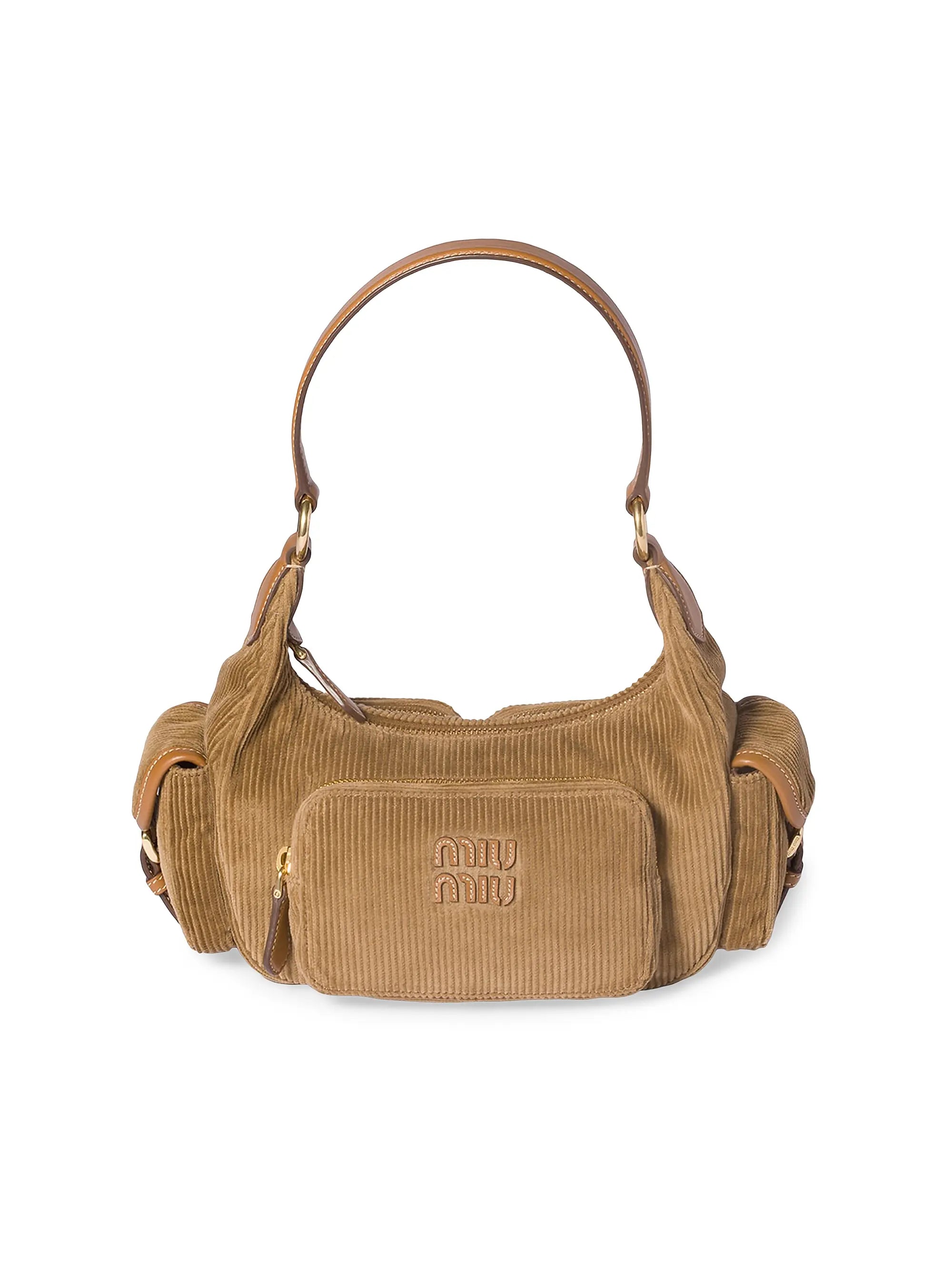 Miu Miu Corduroy Pocket Shoulder Bag