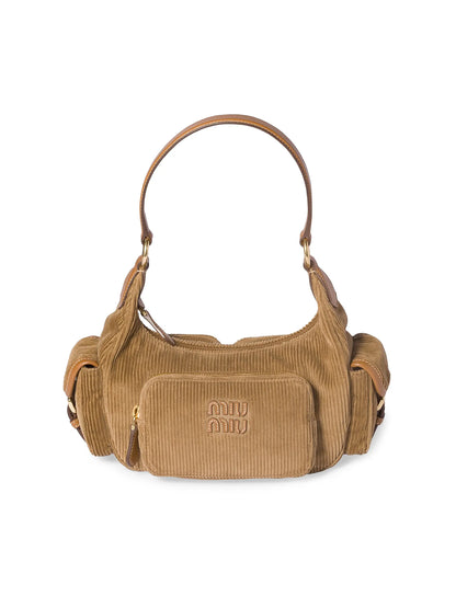 Miu Miu Corduroy Pocket Shoulder Bag