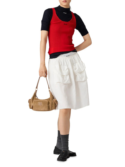 Miu Miu Corduroy Pocket Shoulder Bag