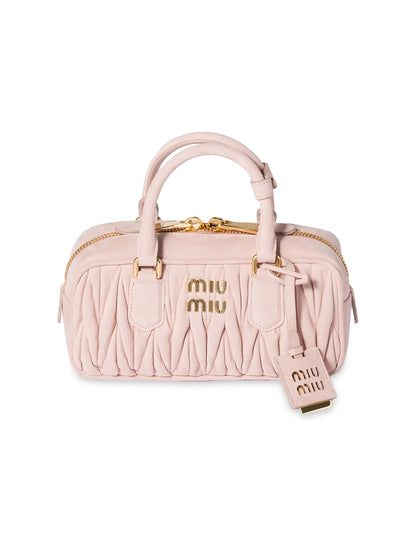 Miu Miu Arcadie Matelassé Suede Top Handle Bag