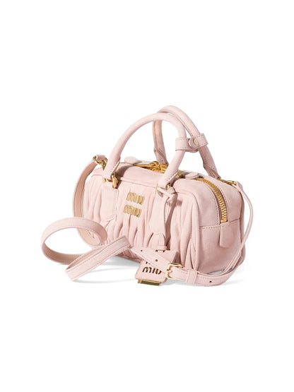 Miu Miu Arcadie Matelassé Suede Top Handle Bag