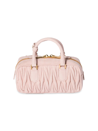 Miu Miu Arcadie Matelassé Suede Top Handle Bag