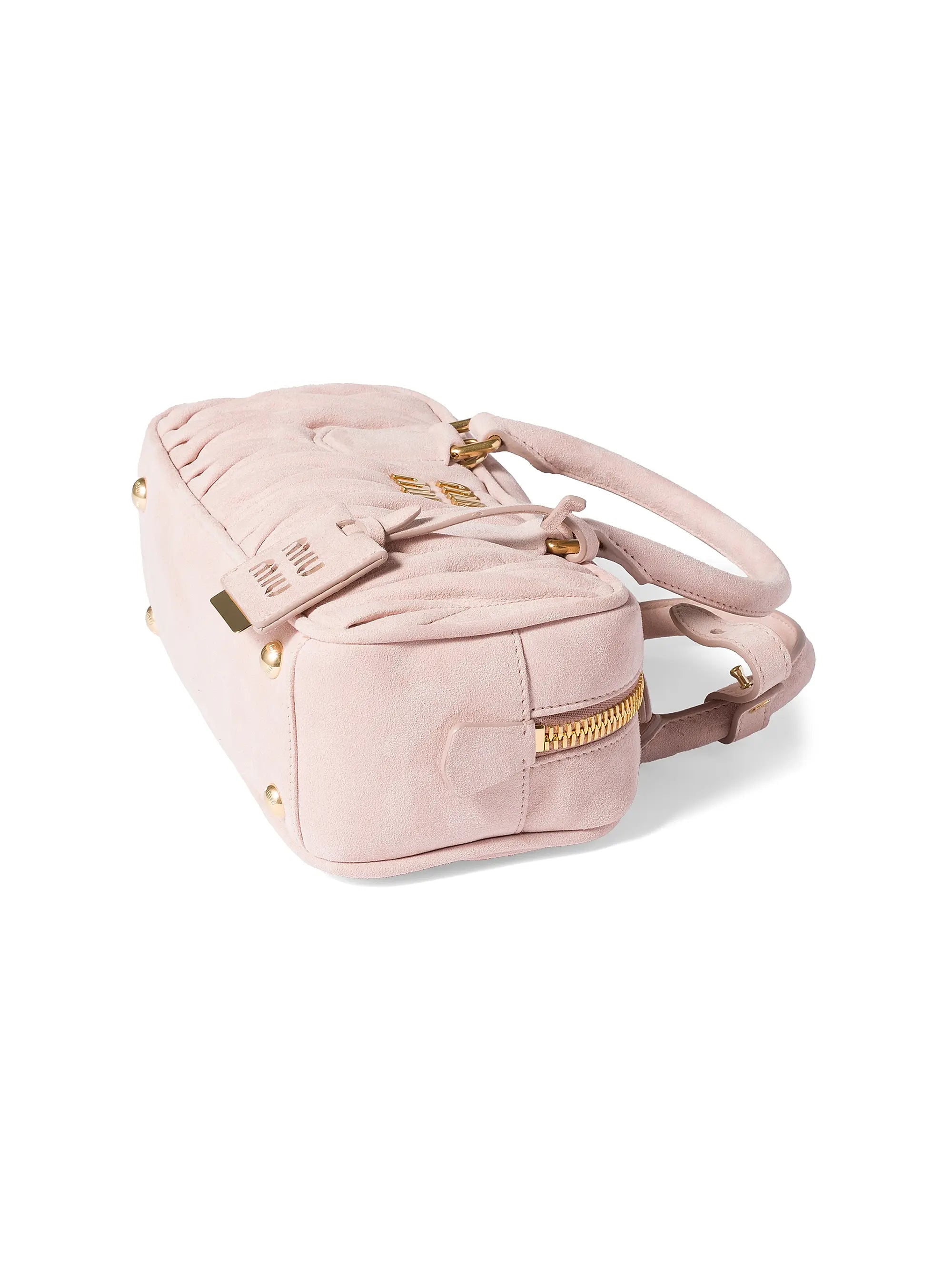 Miu Miu Arcadie Matelassé Suede Top Handle Bag