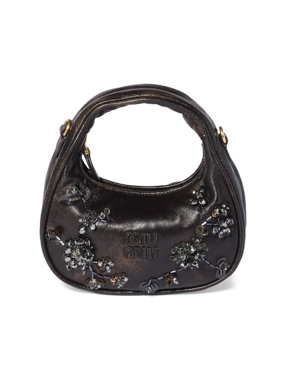 Miu Miu Wander Embroidered Leather Mini-Bag