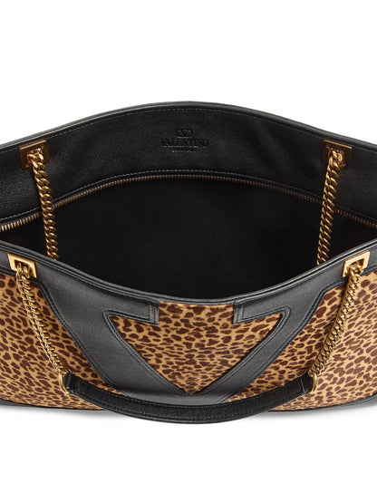 Valentino Garavani Viva Superstar Medium Shopping Bag in Calfskin with Pony Effect