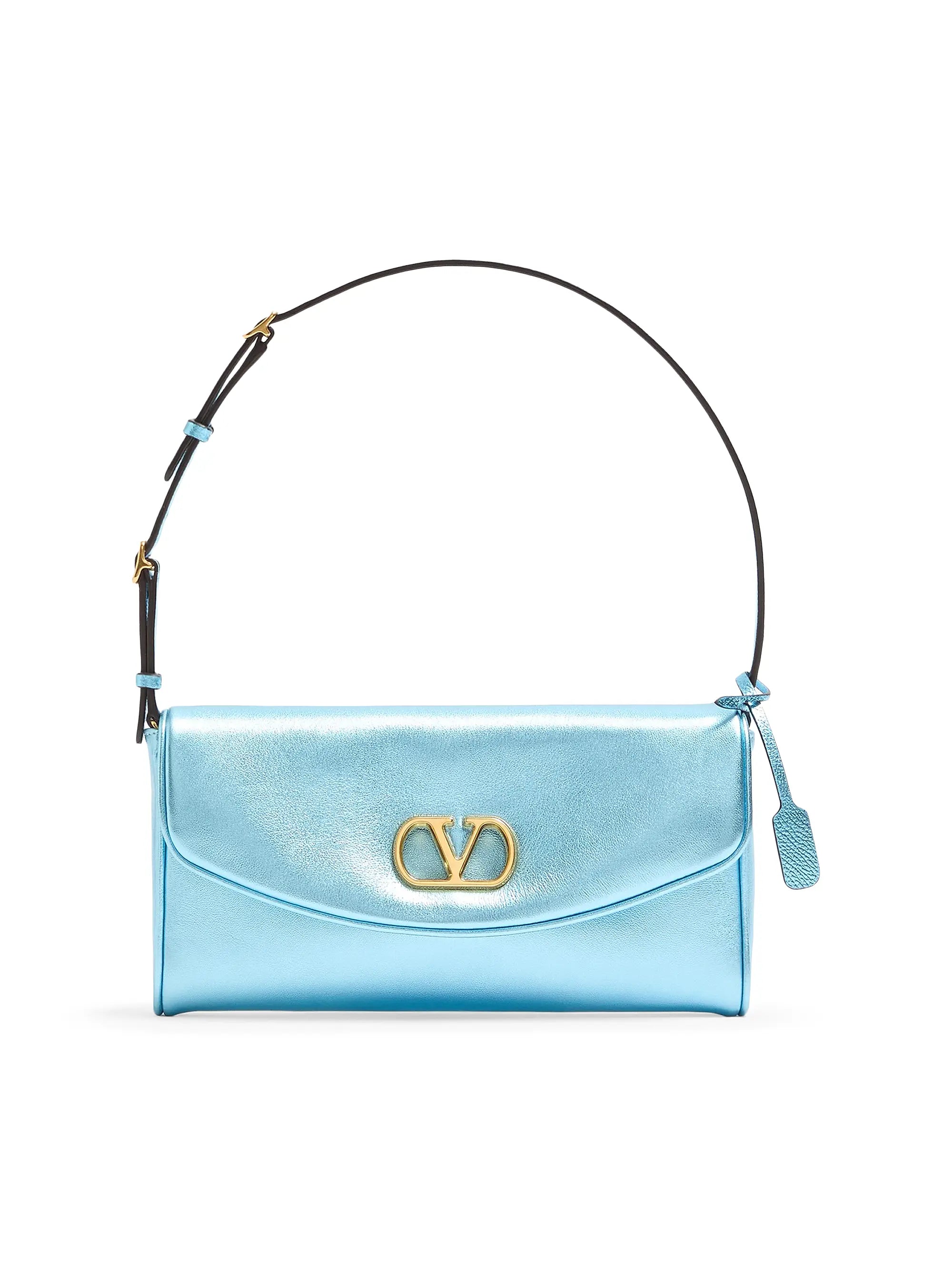 Valentino Garavani DeVain Small Shoulder Bag in Laminated Nappa Leather