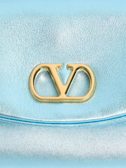 Valentino Garavani DeVain Small Shoulder Bag in Laminated Nappa Leather