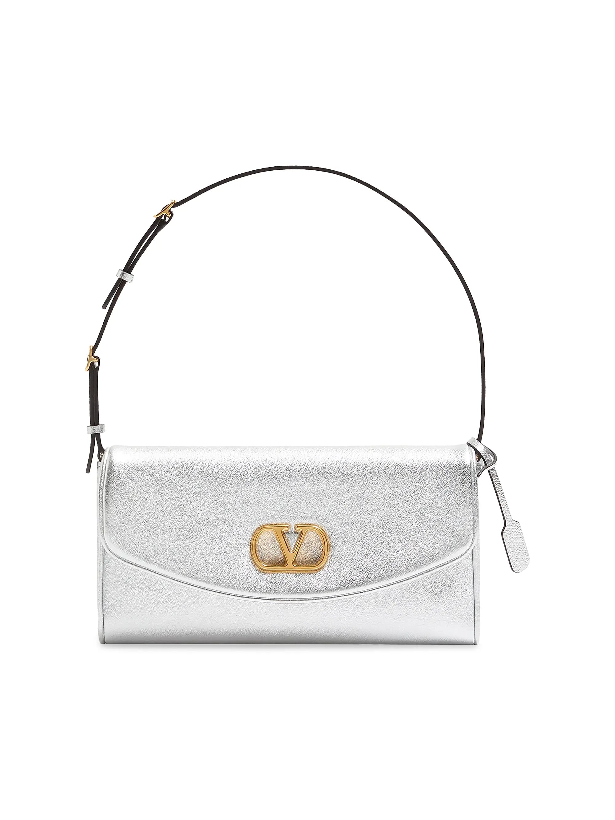Valentino Garavani DeVain Small Shoulder Bag in Laminated Nappa Leather