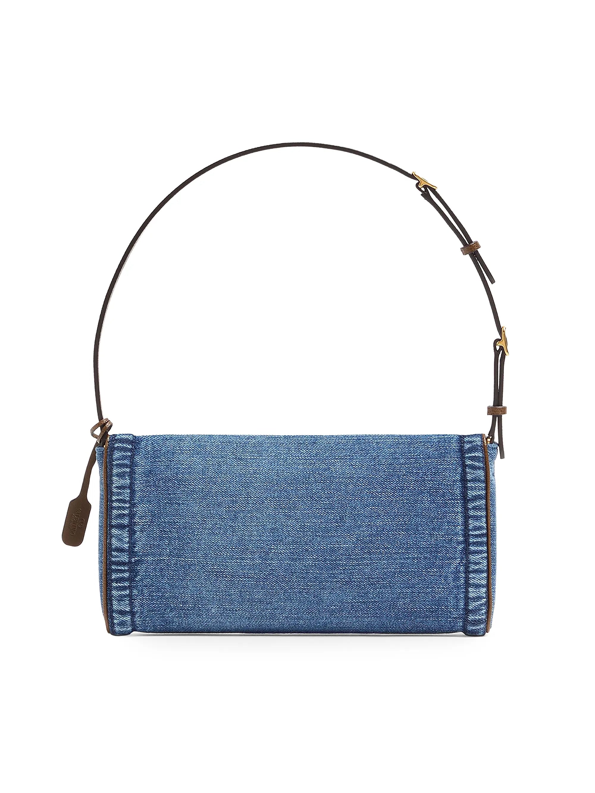 Valentino Garavani DeVain Small Denim Shoulder Bag