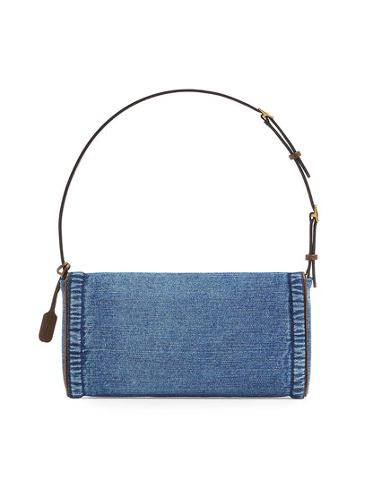 Valentino Garavani DeVain Small Denim Shoulder Bag