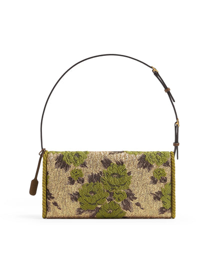 Valentino Garavani Devain Small Shoulder Bag in Jacquard Lurex Fabric