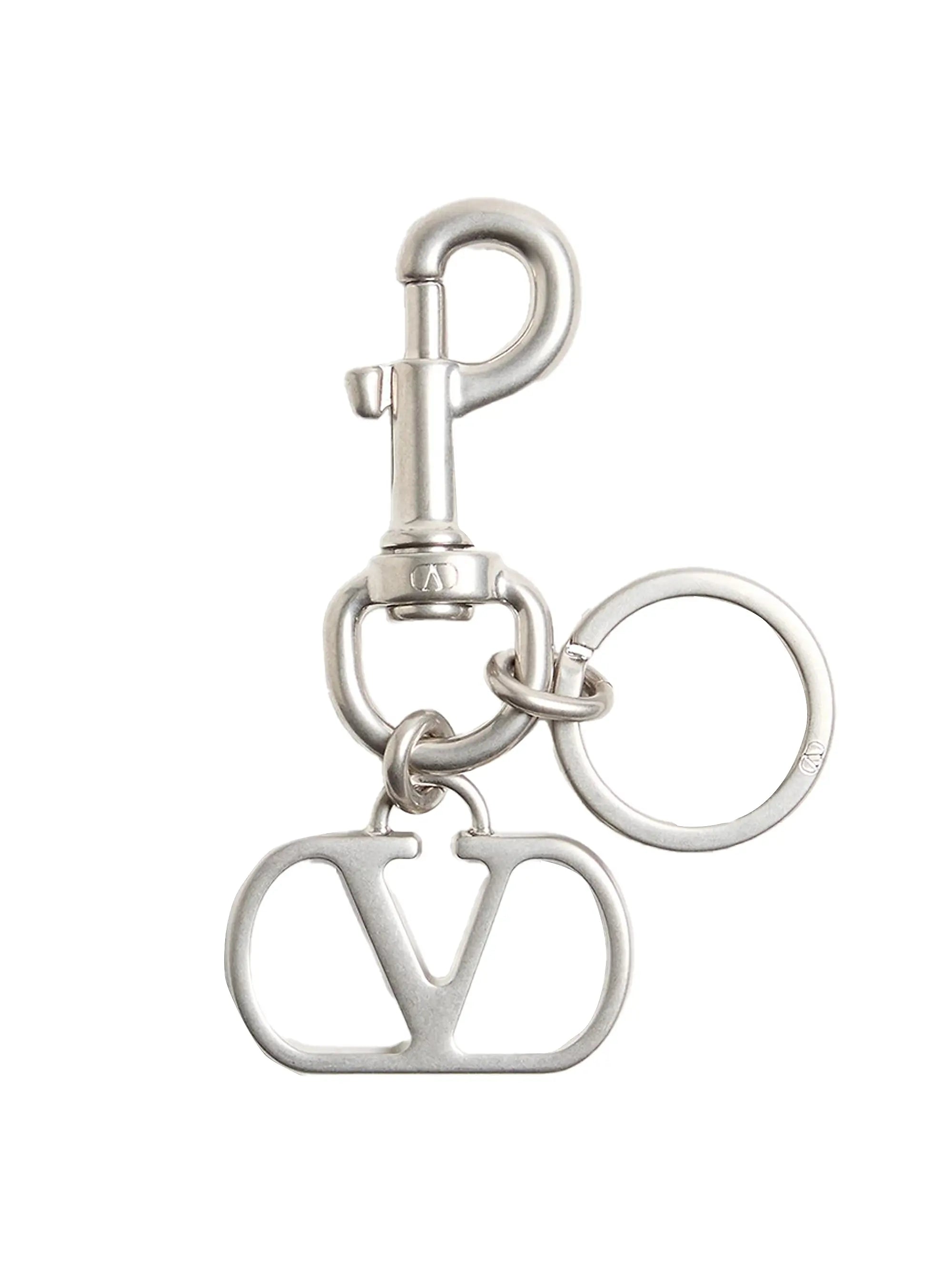 Valentino Garavani VLogo Signature Metal Bag Charm with Key Ring
