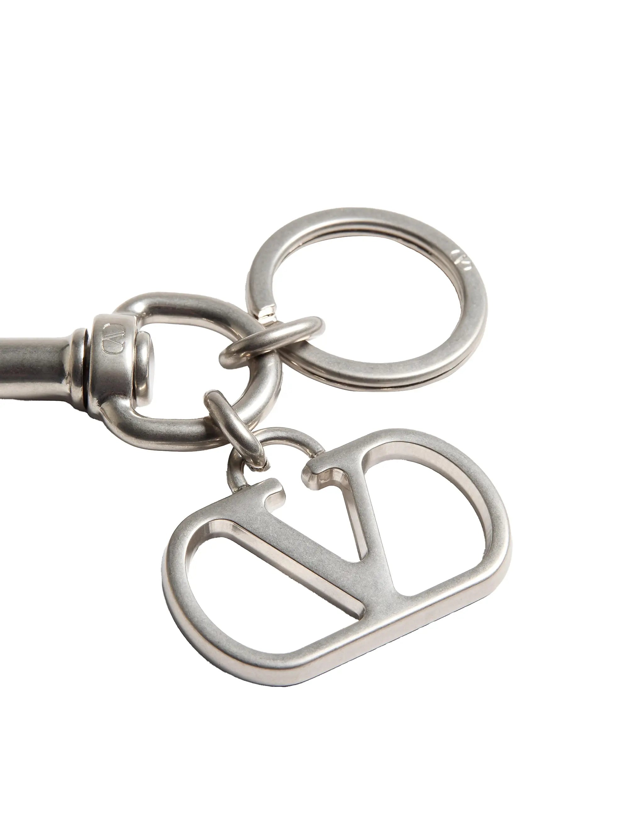 Valentino Garavani VLogo Signature Metal Bag Charm with Key Ring