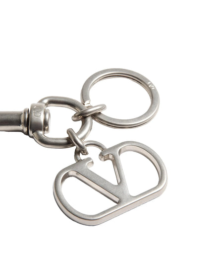 Valentino Garavani VLogo Signature Metal Bag Charm with Key Ring