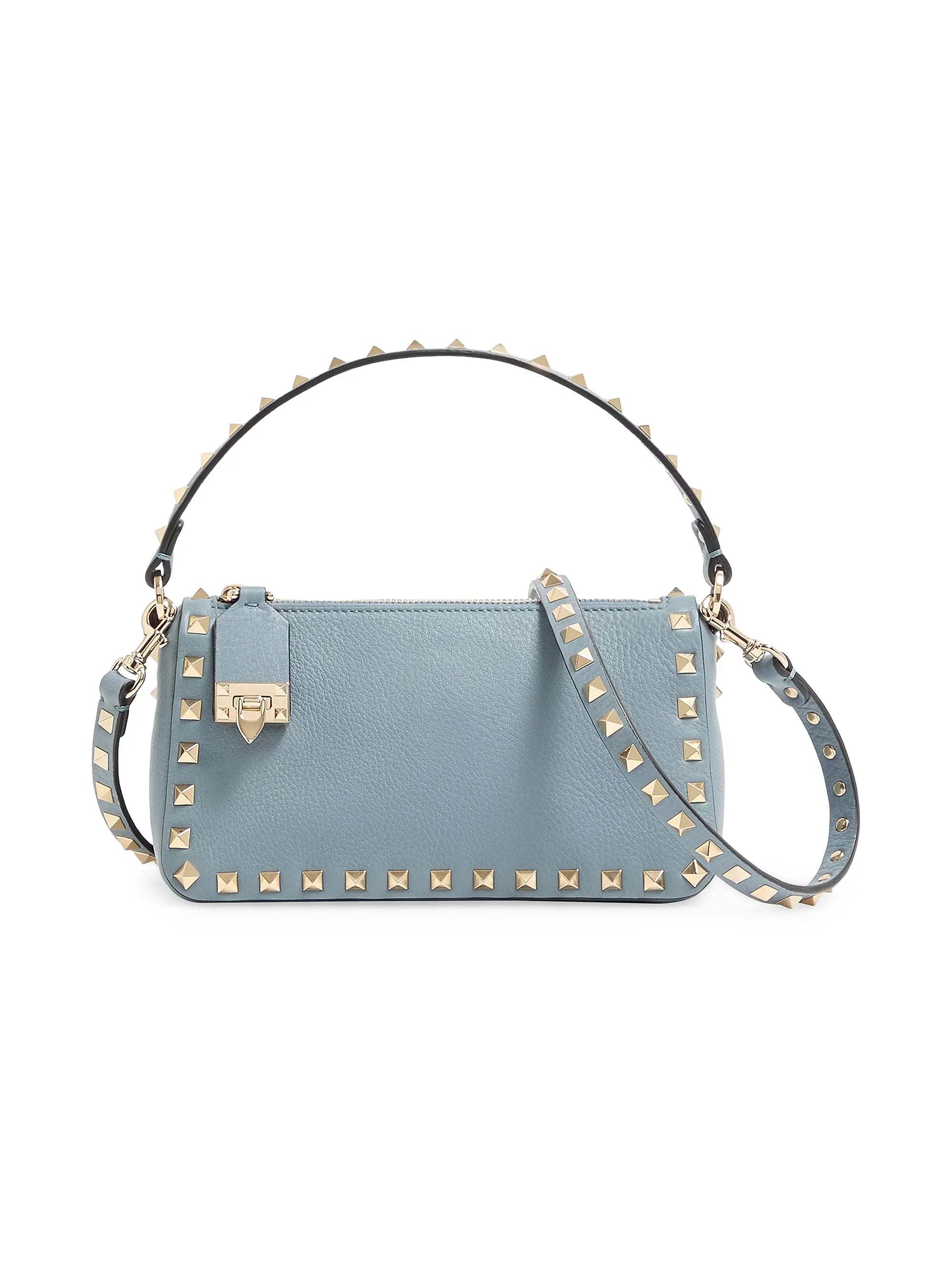 Valentino Garavani Small Rockstud Grainy Calfskin Crossbody Bag