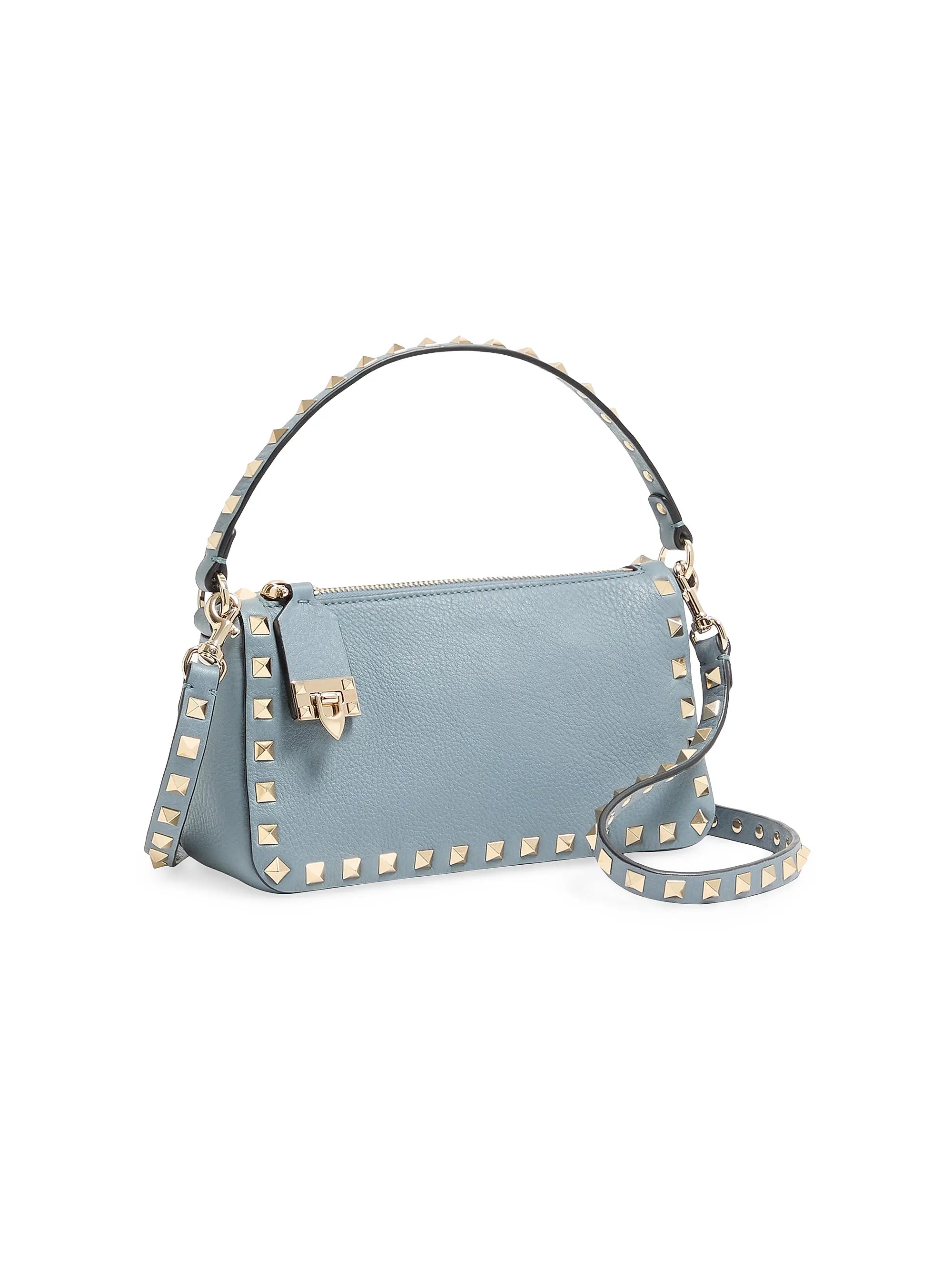 Valentino Garavani Small Rockstud Grainy Calfskin Crossbody Bag