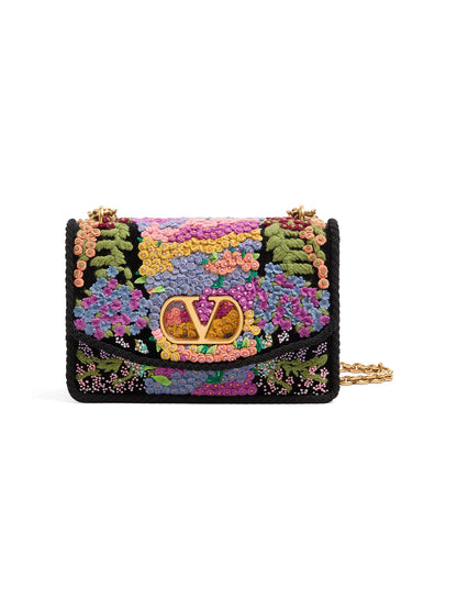 Valentino Garavani Vain Embroidered Shoulder Bag
