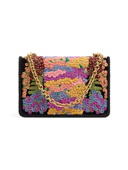 Valentino Garavani Vain Embroidered Shoulder Bag