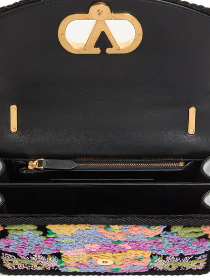Valentino Garavani Vain Embroidered Shoulder Bag