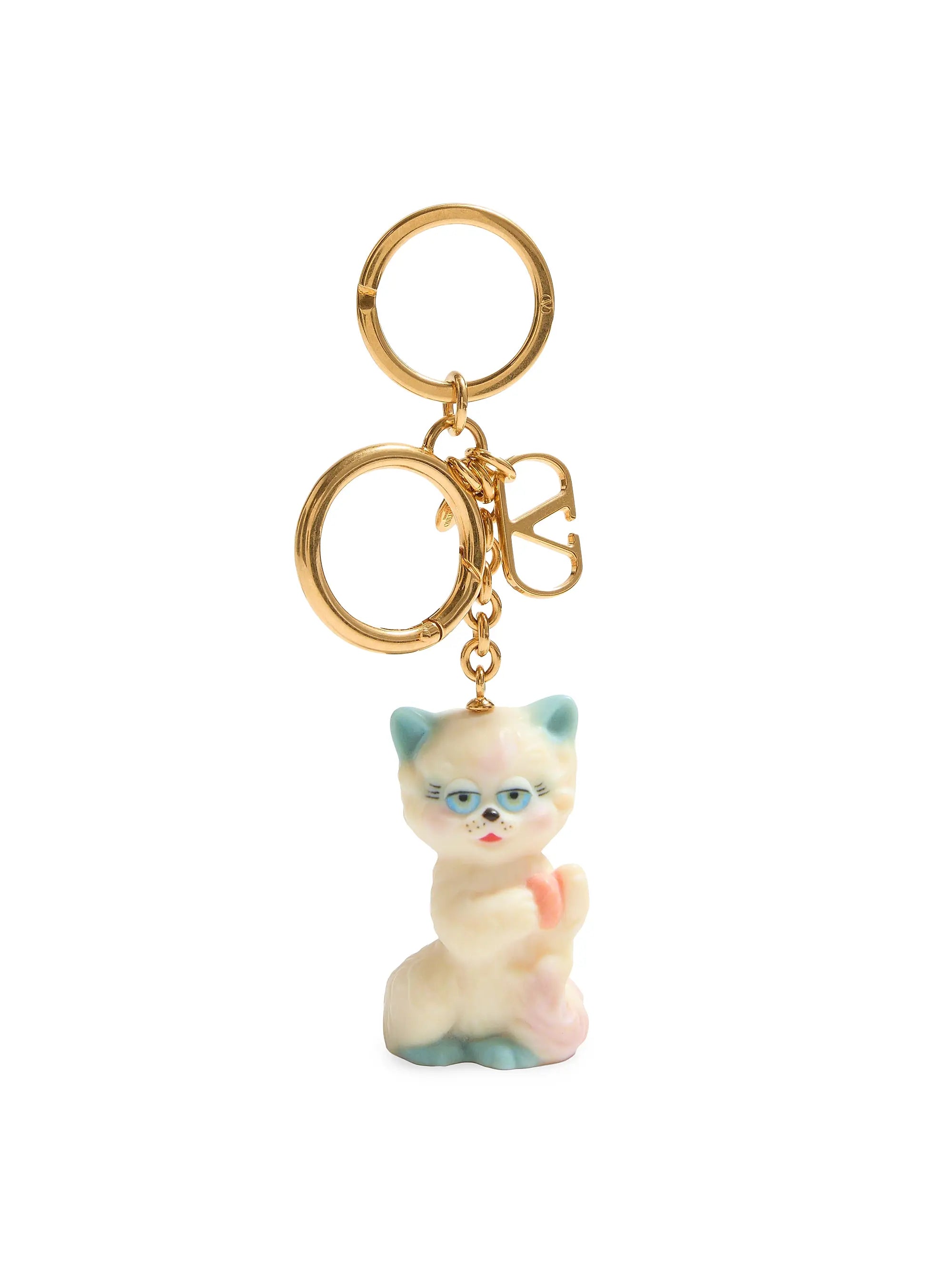 Valentino Garavani Le Chat De La Maison Nylon Bag Charm with Key Ring