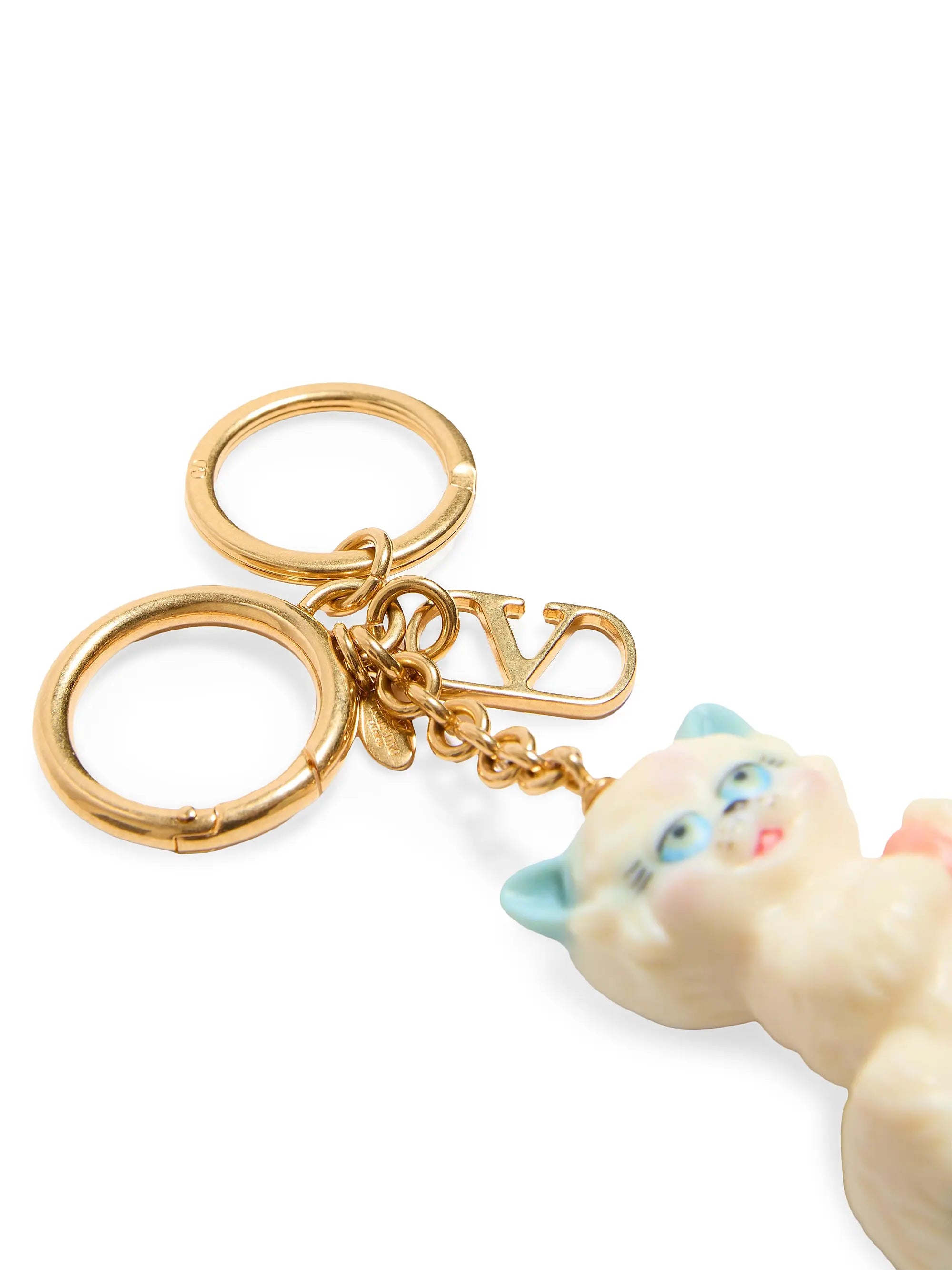 Valentino Garavani Le Chat De La Maison Nylon Bag Charm with Key Ring
