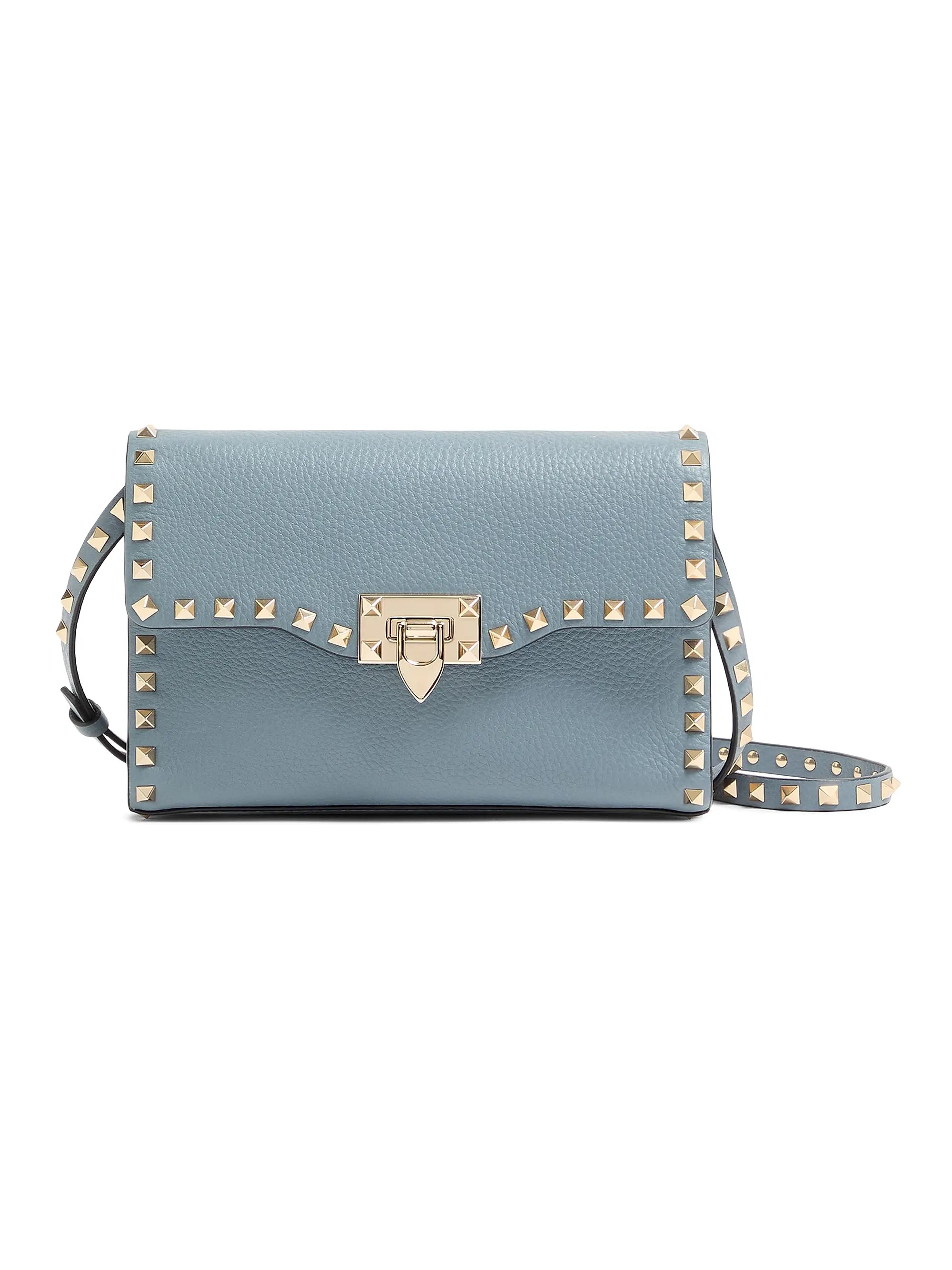 Valentino Garavani Small Rockstud Grainy Calfskin Crossbody Bag