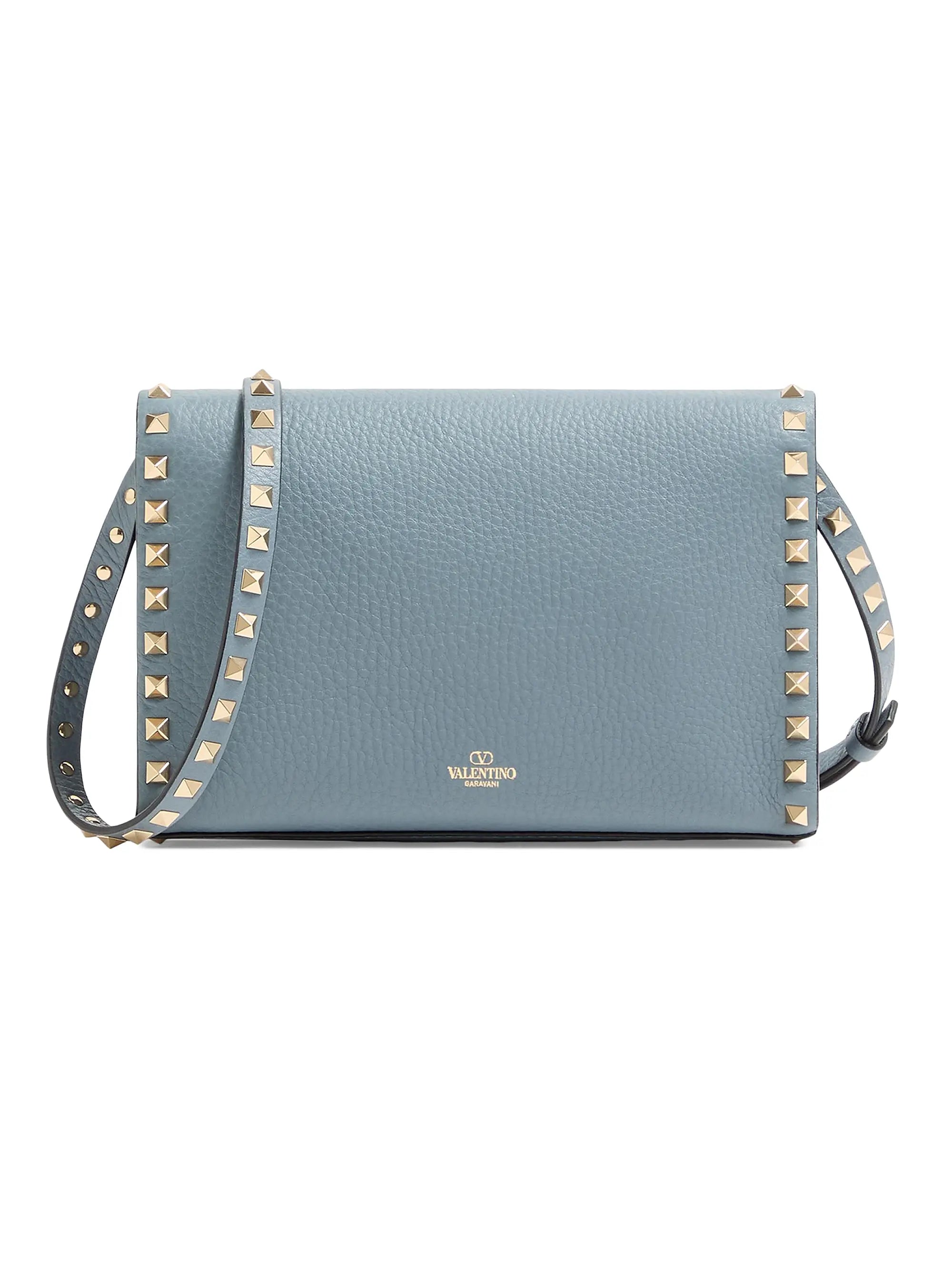 Valentino Garavani Small Rockstud Grainy Calfskin Crossbody Bag