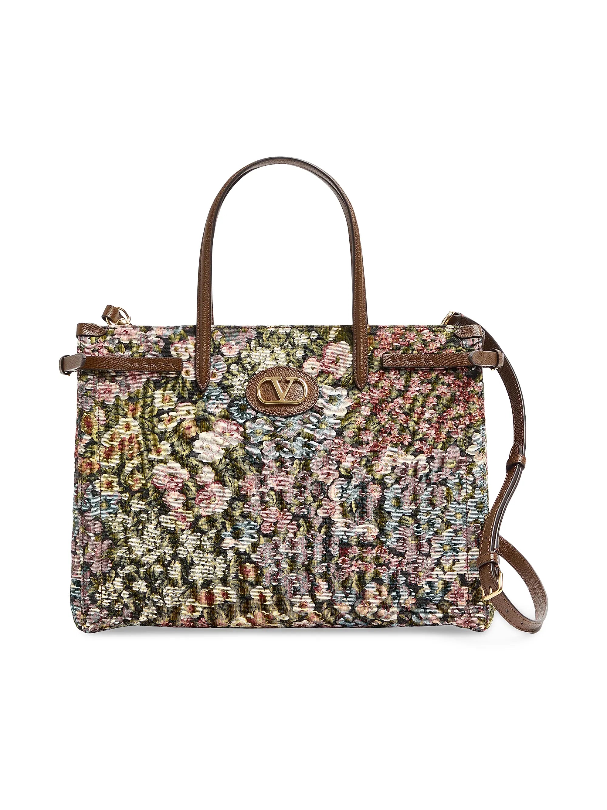 Valentino Garavani Antibes Medium Shopping Bag in Jacquard Fabric