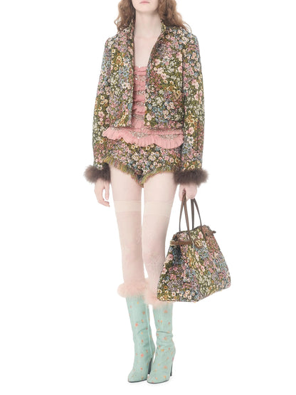 Valentino Garavani Antibes Medium Shopping Bag in Jacquard Fabric