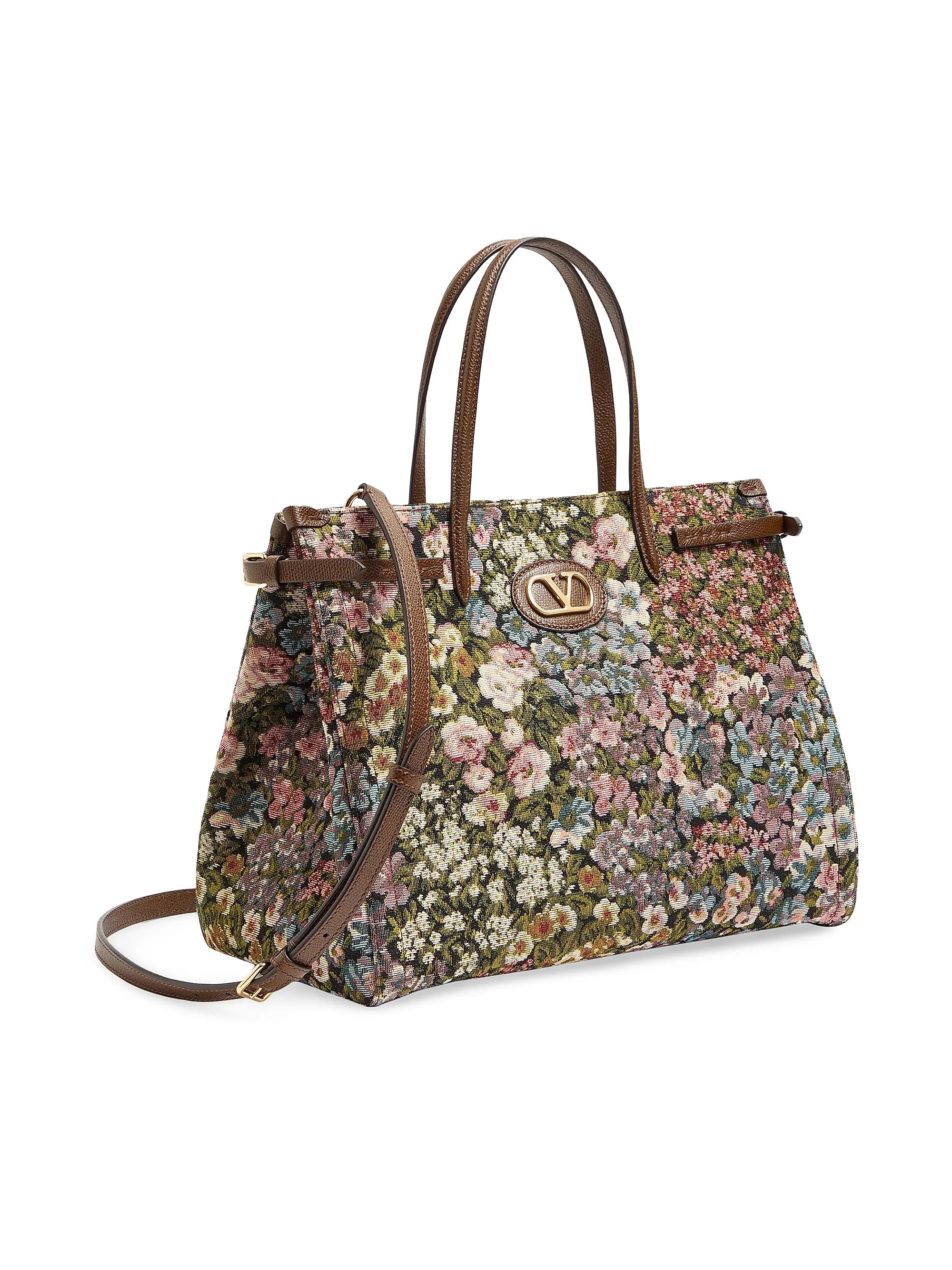 Valentino Garavani Antibes Medium Shopping Bag in Jacquard Fabric