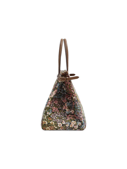 Valentino Garavani Antibes Medium Shopping Bag in Jacquard Fabric