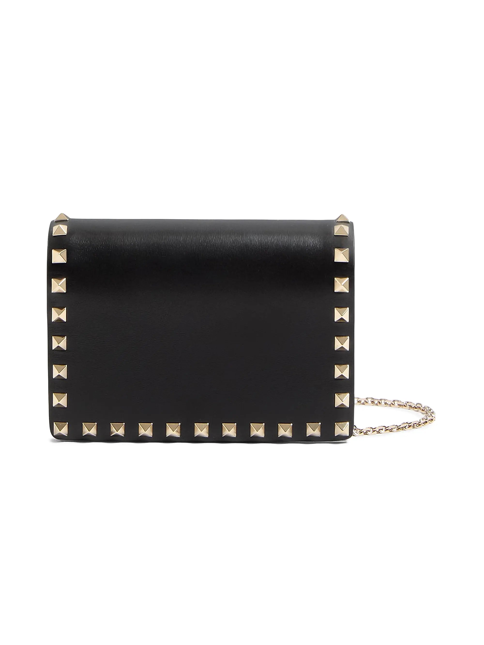 Valentino Garavani Rockstud Calfskin Chain Pouch